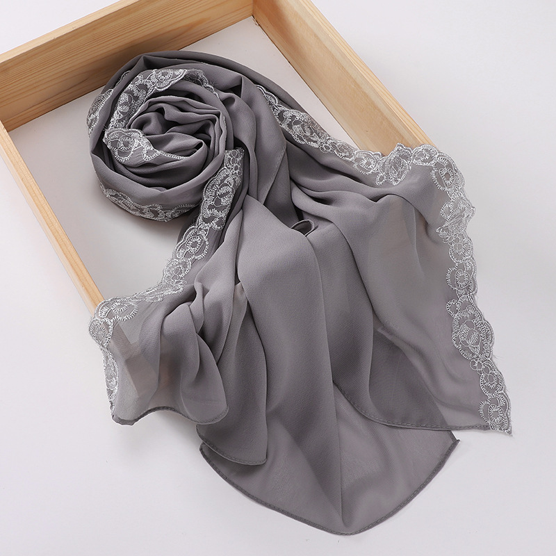 New Printed Chiffon Headscarf Arab Scarf