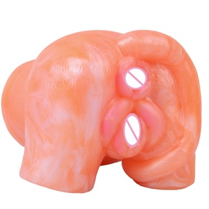 GEEBA 6.1in Orange Cat Shape Male Masturbation,Pocket Pussy Sucking <b>Toy</b> Silicone Plush Animal Vibrator Male Masturbator <b>for</b> <b>Men</b> - Product Image 4