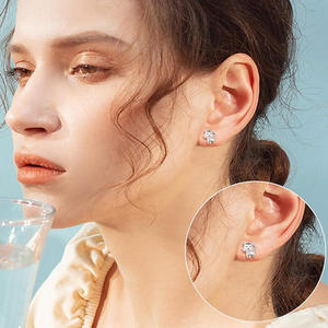 Aretes de Gato de Dibujos Animados, Lindos, de Aleación de Zinc con Baño de Oro Blanco, Joyería de Moda para Mujer, Aretes de Regalo - Product Image 4