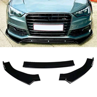 Car Front Bumper Spoiler Lip Diffuser Modification Part For Audi A3 S3 8V S-LINE 2012-2016 Bumper Protector Cover Accessories