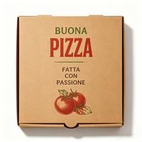 Boîte à pizza carrée professionnelle de grande taille, en carton ondulé résistant à la graisse, pour la livraison en gros aux chaînes de restaurants