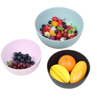 Bol à salade de fruits en plastique pour la cuisine, 1L/1,5L/3L, grand bol à mélanger rond en mélamine avec couvercle pour aliments