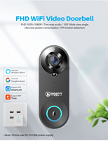 Interkom Video Pintu Wifi dengan Bel Video dan Suara Ding Dong, Pintu Gerbang Rumah Pintar, Pemantauan Laptop, Rekaman 24 Jam
