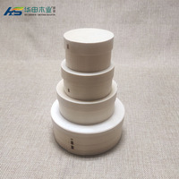 Boîte à gâteau ronde en bois, style américain, micro-ondable, écologique, jetable, pour la rentrée scolaire, boîte de rangement alimentaire, boîte cadeau