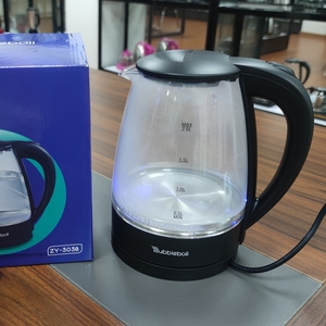 Bouilloire Électrique Intelligente Portable en Verre Sans Fil 1800ML à Ébullition Rapide avec Indicateur LED et Protection Anti-Ébullition à Sec pour la Cuisine Domestique - Product Image 1