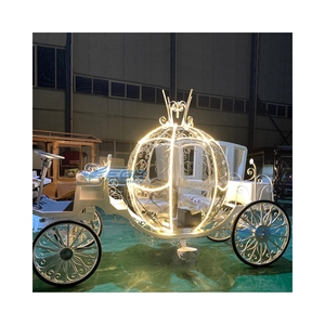 Carruaje Eléctrico de Lujo con Forma de Calabaza Blanca de Princesa Cenicienta para Bodas, Transporte Especial - Product Image 1