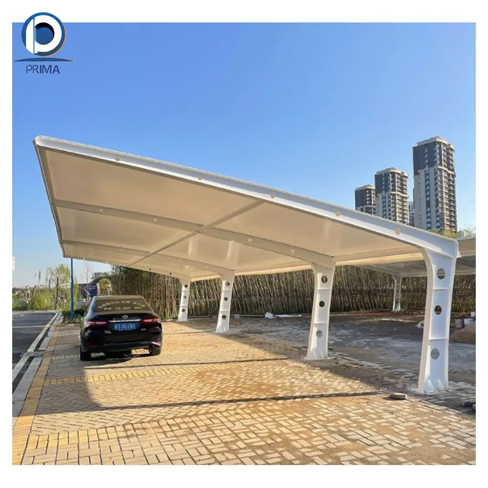 Prima Factory Price Professional single&double car parking shed/modern design waterproof sun shade carport