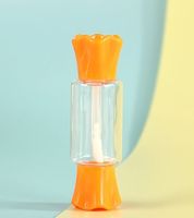 Tube de brillant à lèvres transparent en plastique, inspiré des bonbons, pour la vente en gros, emballage cosmétique portable et mignon pour brillant à lèvres