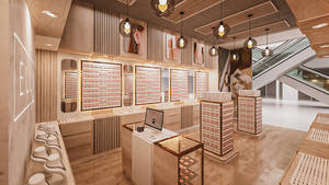ร้านออกแบบตกแต่งภายในร้านขายเครื่องประดับแบบครบวงจร พร้อมชุดเฟอร์นิเจอร์ร้านขายเครื่องประดับแบบกำหนดเองพร้อมชั้นวางโชว์เครื่องประดับไม้ - Product Image 2