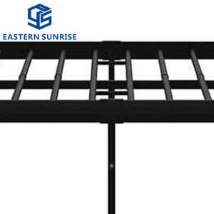 Cadre de lit en métal au design <span class=keywords><strong>simple</strong></span>, robuste, pour lits simples, doubles et queen, moderne, durable et économique, idéal pour les chambres locatives ou pour le personnel. - Product Image 5