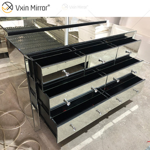 Offre Spéciale WXWF-817 MODERNE style cabinet <span class=keywords><strong>avec</strong></span> plus tiroirs conception salon ou Salle à manger argent Cabinet - Product Image 3