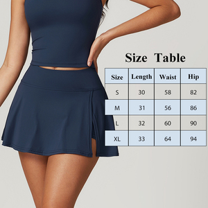 2024 nouvelles femmes une pièce <span class=keywords><strong>jupe</strong></span> courte ajustement serré taille haute Yoga costume course et Fitness Anti éblouissement sport <span class=keywords><strong>jupe</strong></span> - Product Image 5