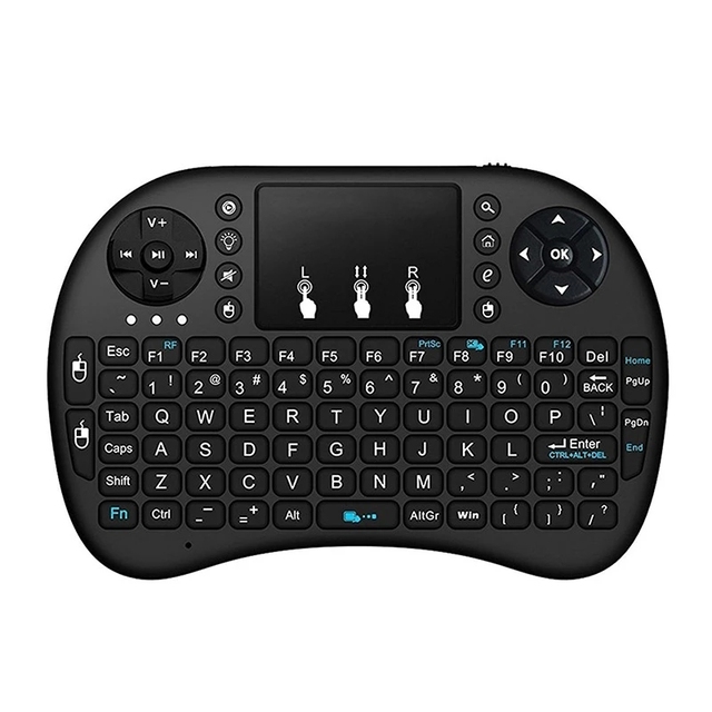 2.4G Portable Mini Wireless Folding Keyboard Color Backlit Air Mouse I8 with USB Interface Wireless Keyboard for Android TV Box