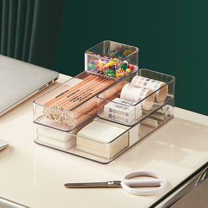 Drawer Organizers Storage Boxes With Dividers For Kitchen Cutlery And Cosmetics White Transparent Rectangular Bins - Product Image 4