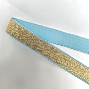 Cinta Elástica Brillante Dorada al por Mayor para Coser Ropa, Banda Elástica de 20mm, Cinta de Tinsel para Ropa Interior y Sujetadores - Product Image 3