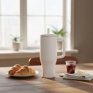Great Quality 40oz Customize Vacuum Insulated Stainless Steel Travel Tumbler <b>with</b> Leakproof <b>Straw</b> Lid for Car Sports Outdoors - Product Image 1
