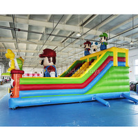 Toboggan gonflable extérieur Mario Cartoon Fun City Château gonflable pour sauter Combo gonflable pour parc d'attractions pour enfants