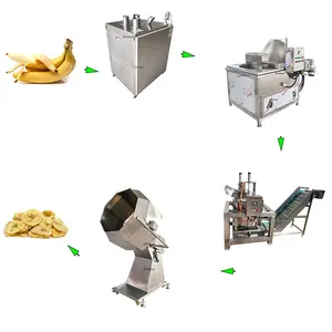 Máquina Industrial de fabricación de Chips de plátano, línea de producción de freidora de Chips de plátano