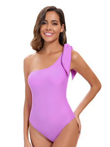 Maillot de bain de fitness une pièce élégant pour femmes européennes américaines motif solide imprimé découpé conception arrière sexy écologique - Product Image 3