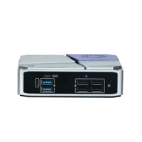 Mini PC Reproductor Multimedia con Intel N150, Salida Multi-Pantalla 4K, 2*HD, 2*DP, LAN/WLAN para Sala de Control, USB para Cámara