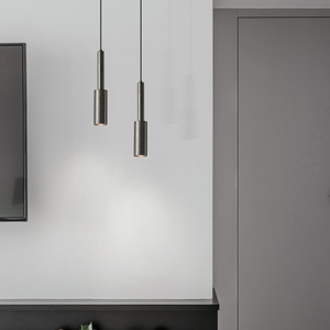 2023 Modern Minimalist All-Copper Pendant <b>Light</b> Luxury Trendy Small Fixture Long Cord Creative Bedside <b>Chandelier</b> Design Black - Product Image 4