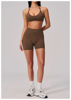 Ropa Deportiva para Mujer, Top de Yoga de Alta Sujeción, Ropa de Gimnasio a Prueba de Impactos, Sujetador Deportivo Ajustable con Espalda Descubierta, Sujetador Deportivo Sin Costuras para Yoga