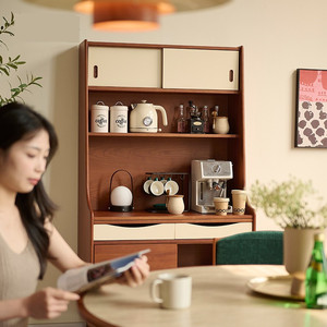 Vintage Style Solid Wood <b>Sideboard</b> Boxwood 95 Multifunctional <b>Storage</b> Cabinet For Living Room And Dining Area - Product Image 2