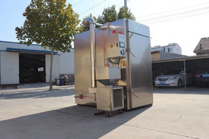 فرن مدخن تجاري من الفولاذ المقاوم للصدأ ، فرن مدخن بيليه خشبي متعدد الوظائف ، فرن مدخن لسجق اللحم ولحم الخنزير والسمك والدجاج - Product Image 4