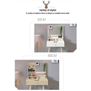 Meuble de dressing au design simple, coiffeuse pour femmes, <span class=keywords><strong>commode</strong></span> économique avec miroir, table de maquillage blanche avec rangement à vendre - Product Image 3