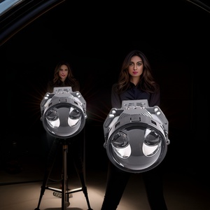 Sanvi A12MAX 80W LED <b>Projector</b> Lens Headlight 3-Inch High Beam Car Lamp 6000K <b>Light</b> Color Compatible CL EL ILX Cobra Models - Product Image 1