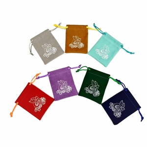 Pochette en velours bleu royal personnalisée avec cordon de serrage 8x10cm, convient pour un <span class=keywords><strong>jeu</strong></span> de 7 dés DND, fermeture à cordon, cadeau idéal pour les jeux de rô<span class=keywords><strong>le</strong></span> - Product Image 3
