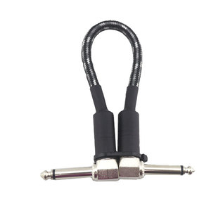 1/4Inch Patch Effect Đàn Guitar Cáp TrS Góc Bên Phải 6 Inch 15 Cm 6.5Mm OFC Dây Cáp de Raccordement Đổ Pedales Phẳng Vá Cabl - Product Image 2