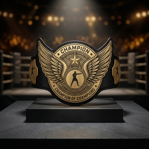 Custom Championship <b>Belt</b> Personalized <b>Wrestling</b> Title <b>Belt</b> with Premium Gold Plates for Champions, Winners and Sports Events - Product Image 3
