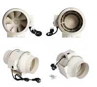 Professioneller Kunststoff-HVAC-Kanalventilator |   Hocheffizientes Bürstenloses System AC 400W 91CFM für Maximalen Luftstrom in Serverräumen und Grow-Zelten