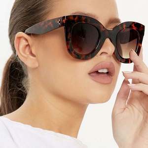 Gafas de Sol de Moda 2022, Estilo Vintage, Montura Grande con Estampado de Leopardo, Protección UV400, Gafas de Sol Extra Grandes con Forma de Ojo de Gato para Mujer - Product Image 1