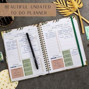 Custom Stylish Classic Do List Planner <b>Spiral</b> Binding Elastic Closure Hardcover Elegant Designable Inner Pages Gift 100 Sheets - Product Image 2