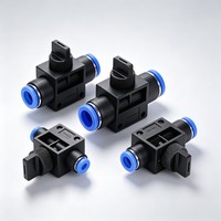 Raccords de tuyau de gaz HVFF à connexion rapide en plastique pour cylindre pneumatique, connecteurs en laiton, pièces pneumatiques