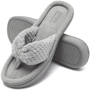 Pantuflas de Interior para <span class=keywords><strong>Mujer</strong></span>, Cómodas, de Espuma Viscoelástica, Tipo <span class=keywords><strong>Chanclas</strong></span>, con Forro de Terciopelo Afelpado - Product Image 3