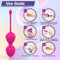 OEM Vibromasseur œuf vibrant 10 vitesses avec télécommande, en silicone de qualité alimentaire, œuf d'amour, boules vaginales, jouets sexuels pour exercices de Kegel pour femmes