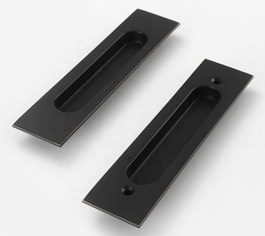 Penjualan Panas Gagang Pintu Geser Tersembunyi Warna Hitam Rose <span class=keywords><strong>Gold</strong></span> Kuningan Antik Perunggu Tembaga untuk Dapur (Sepasang) - Product Image 3