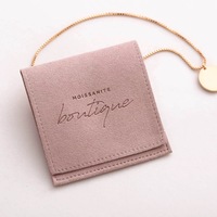 Bolsa de Joyería de Microfibra Personalizada con Logotipo, Antirrayaduras y Antipolvo, Bolsa de Almacenamiento de Joyas Antirrayaduras y Antipolvo