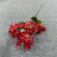 Bunga Hydrangea Artificial 5 Cabang Kualitas Terbaik Sentuhan Realistis Grosir, Dapat Disesuaikan untuk Dekorasi Pernikahan, Rumah, dan Acara Perayaan