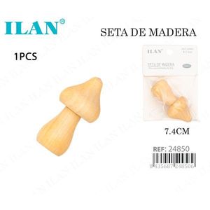 ILAN Fungo in Legno 7,4 Cm, Oggetto Decorativo Naturale Artigianale - Product Image 3