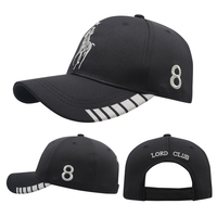 Casquette de baseball à 6 panneaux en tissu extensible avec broderie, impression réfléchissante et logo