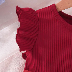 Adorabile stile coreano abito a manica corta per ragazze dolce farfalla modello animale alla moda <span class=keywords><strong>abbigliamento</strong></span> per bambini per 3-24 <span class=keywords><strong>mesi</strong></span> - Product Image 4