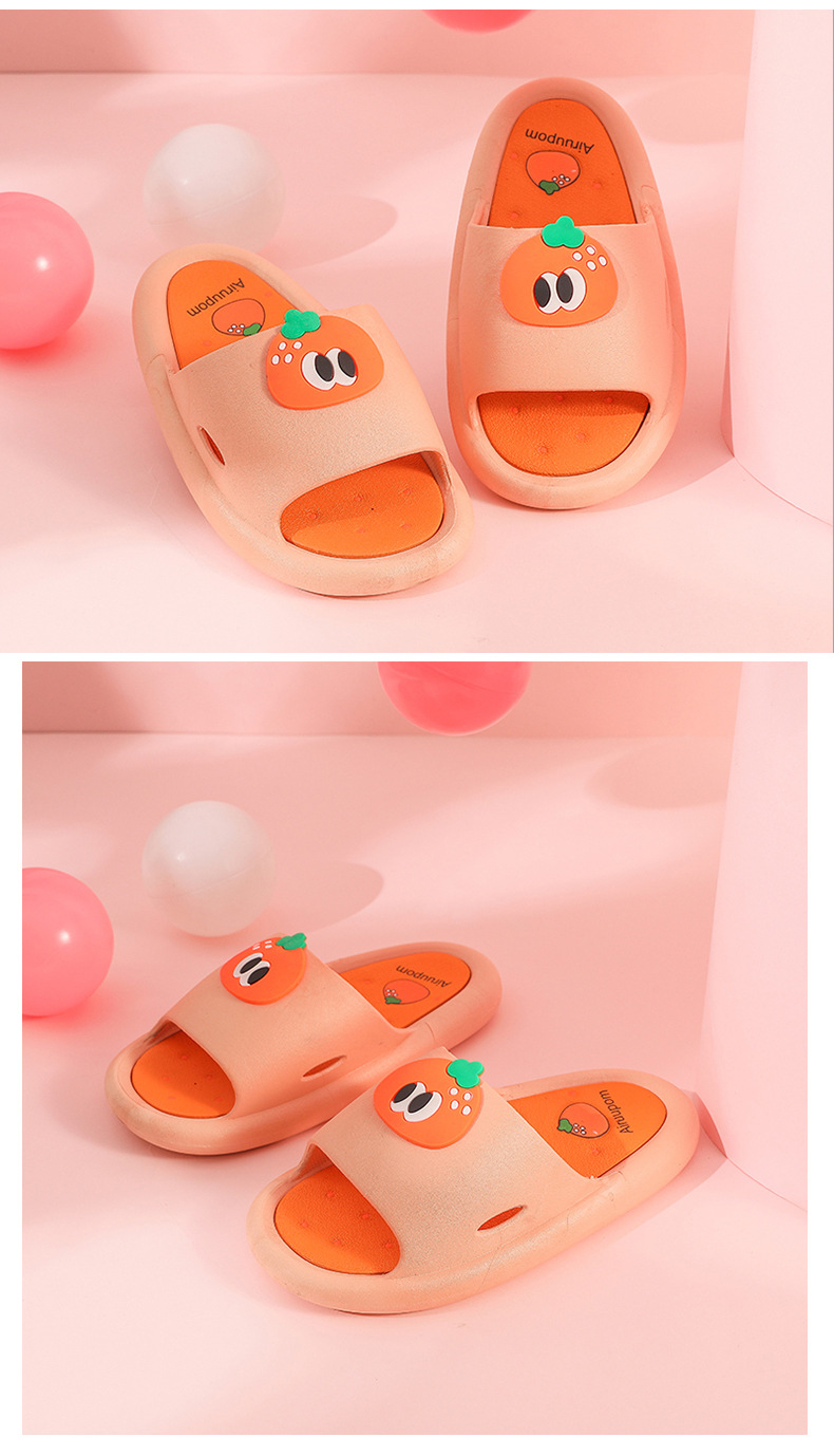 Cute Fruit Soft Bottom Slides Shoes Non-slip EVA Indoor and Outdoor Slippers for Girls