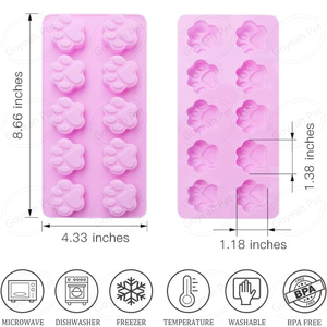 Yavru köpek pençe silikon pişirme kalıp köpek aperatif bisküvi çikolata buz küpü tedavi kalıpları - Product Image 6