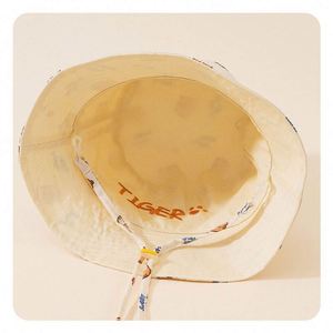 หมวกบักเก็ตเด็ก ลายทาง ผ้าฝ้าย 100% ระบายอากาศ กันลม กันแดด สำหรับฤดูร้อน เหมาะสำหรับเด็กผู้ชายและเด็กผู้หญิง น่ารัก ใช้งานได้หลากหลาย - Product Image 4