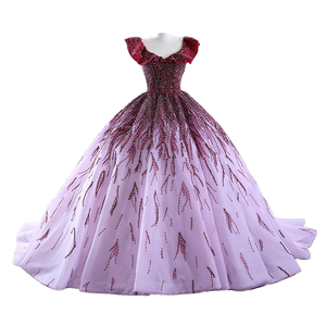 Jancember ชุดราตรีสีไล่ระดับสีมีสไตล์ของผู้หญิงชุดราตรีประดับคริสตัลประดับเลื่อมชุดปาร์ตี้ตอนเย็น231057เอวตามธรรมชาติ - Product Image 1