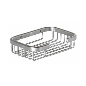 Accessoires de salle de bain pour hôtels modernes : Porte-savon rond en acier inoxydable 304 avec panier en treillis métallique - Product Image 6
